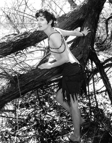 Diana-the Huntress-early 2000s, black and white, toned, silver gelatin print